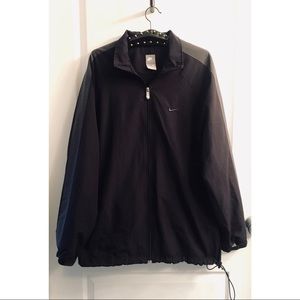 Nike Black Windbreaker W/ Gray Stripe on Sleeve XL